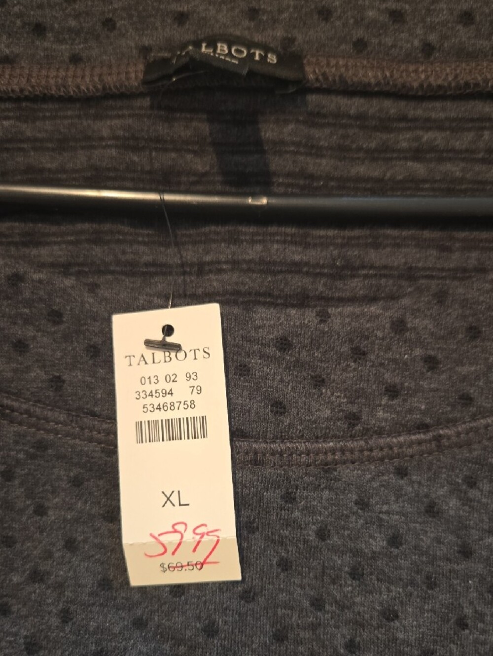 Caslon Dark Gray Waffle Crewneck Pullover - Picture 5 of 5